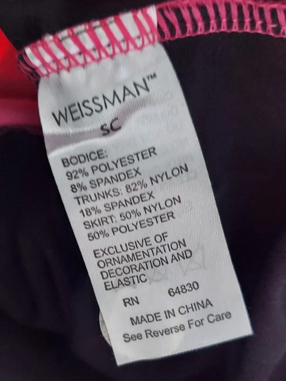 Weissman Sequin Dotted Bubble Skirt Dress Hot Pink Black